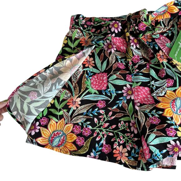 XIX Palms x Tribal Dominica Tropical Floral Print Cover-Up Pull On Shorts Small - Picture 6 of 8